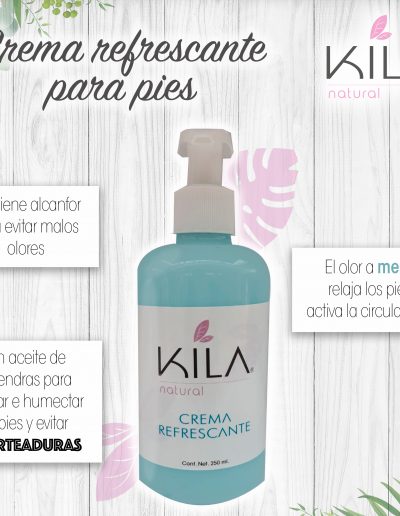 Ficha técnica crema refrescante para pies